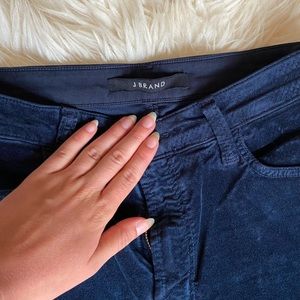 J Brand Maria velvet high rise skinny jeans in dark iris women’s size 27